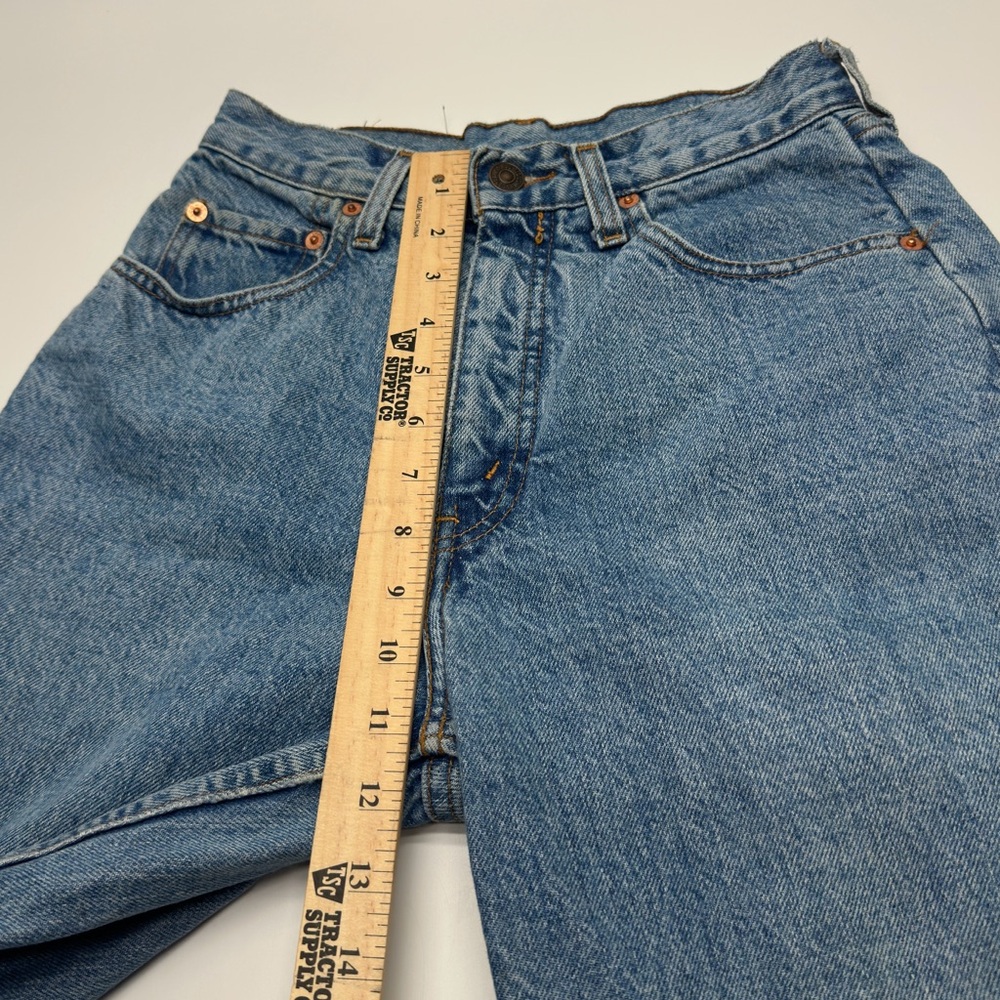 Vintage Levi' Strauss 881 Fit‎ Tab Blue Jeans 1992 orange tab women’s size 12 - Picture 6 of 14